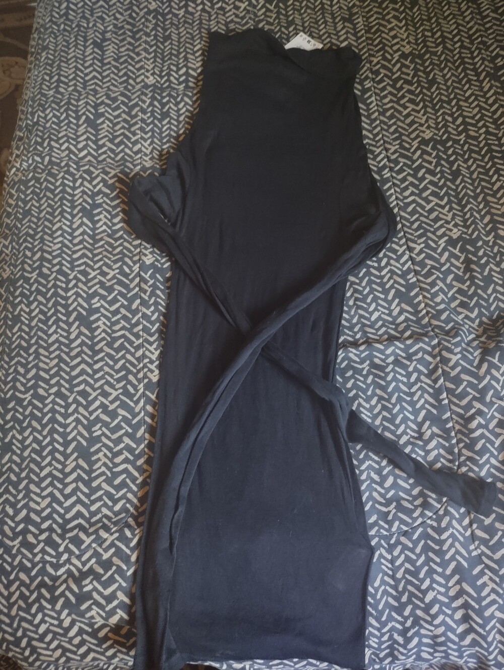 New Zara Black Top From Grupo INDITEX With Waist Tie/Size Medium (Women)